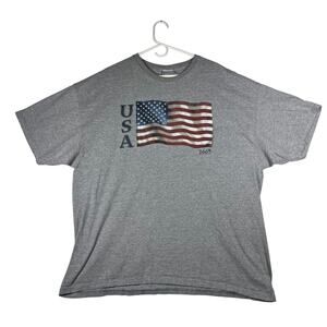 Vintage 2003 American Flag Genuine Sonoma Jean Company Gray T-Shirt Size XXL